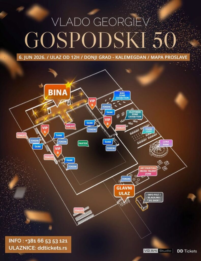 Vlado Georgiev slavi 50. rođendan velikim koncertom na Kalemegdanu - ‘Gospodski 50’ donosi celodnevni spektakl u Beogradu