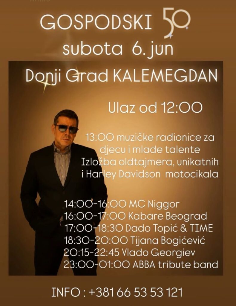 Vlado Georgiev slavi 50. rođendan velikim koncertom na Kalemegdanu - ‘Gospodski 50’ donosi celodnevni spektakl u Beogradu