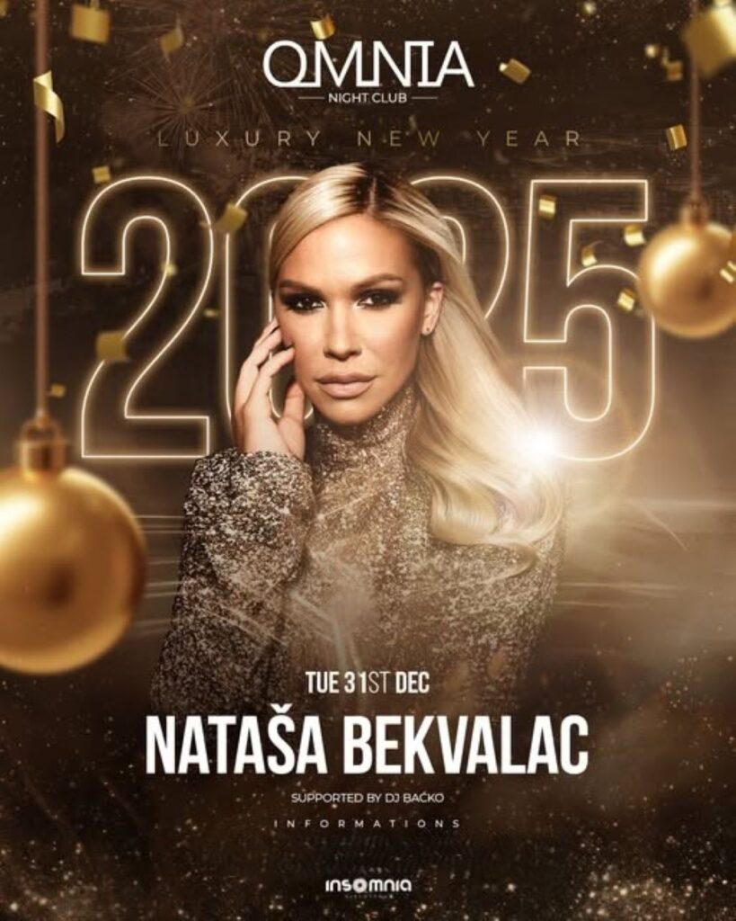 Nataša Bekvalac doček Nove godine 